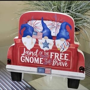 Patriotic Gnome Truck Sign
